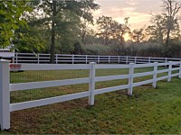 <b>3 Rail Vinyl Ranch Rail with Mesh</b>